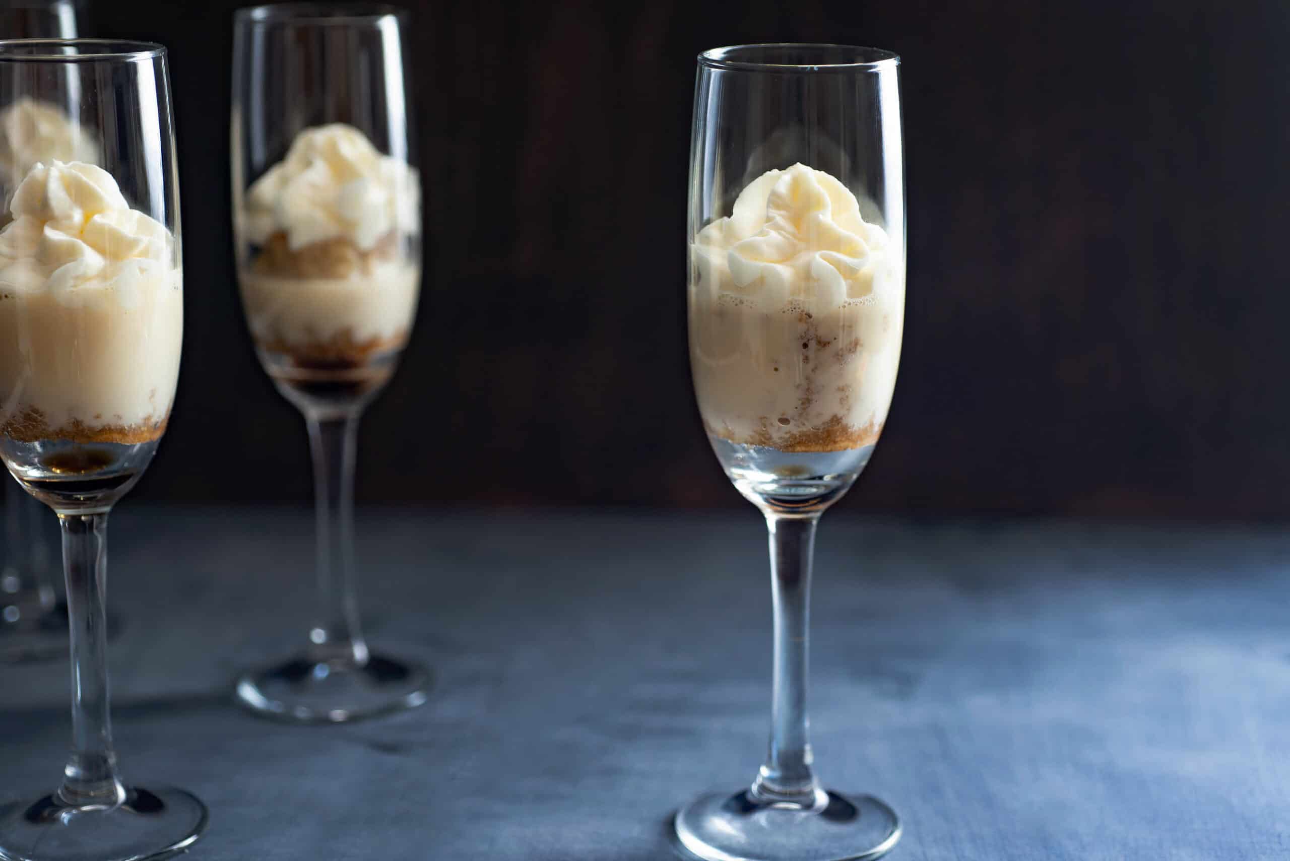 Coffee tres leches cake shooters