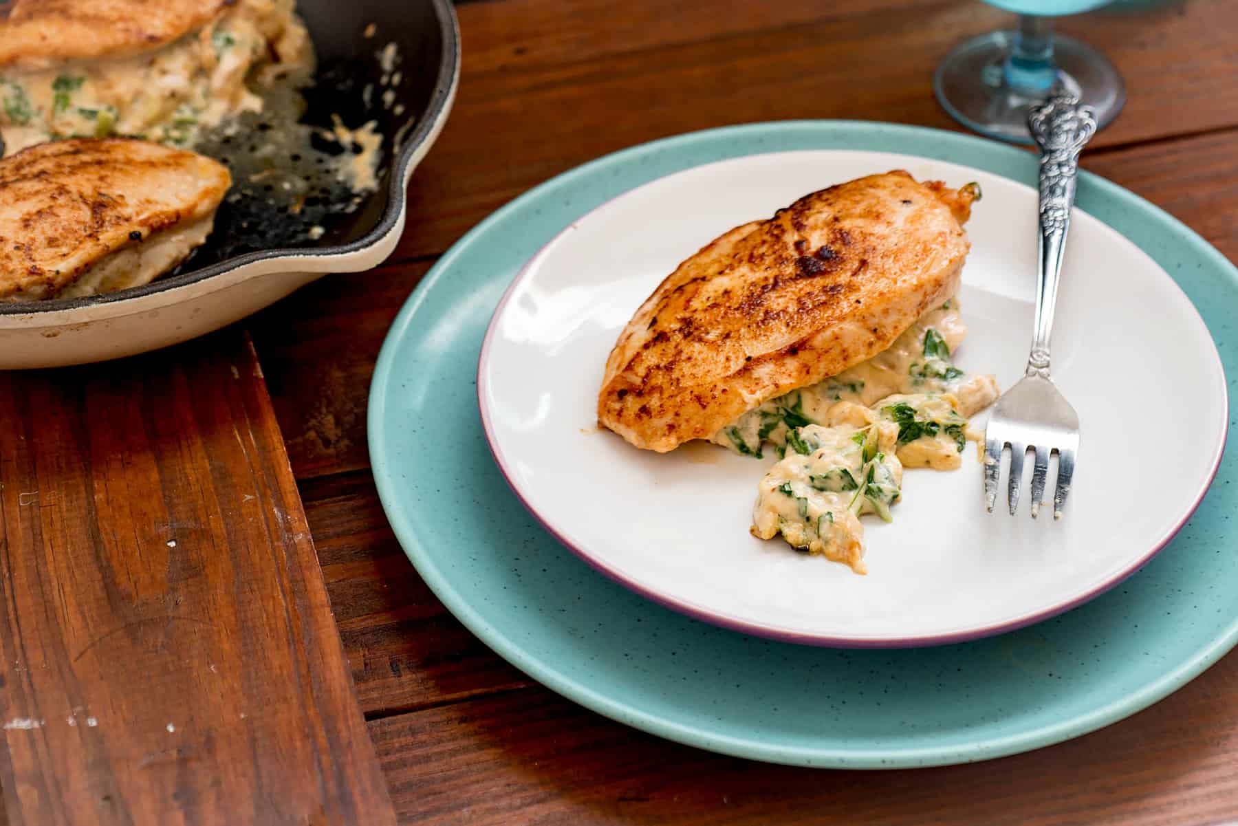 chicken breasts stuffed with spinach and cream cheese
