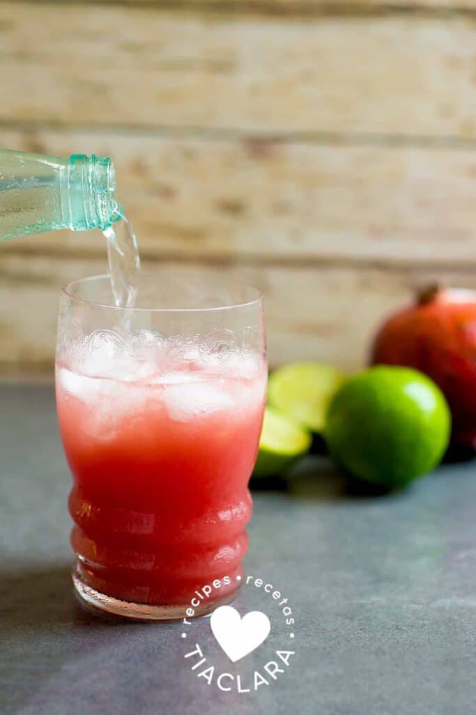 Watermelon limeade cocktail
