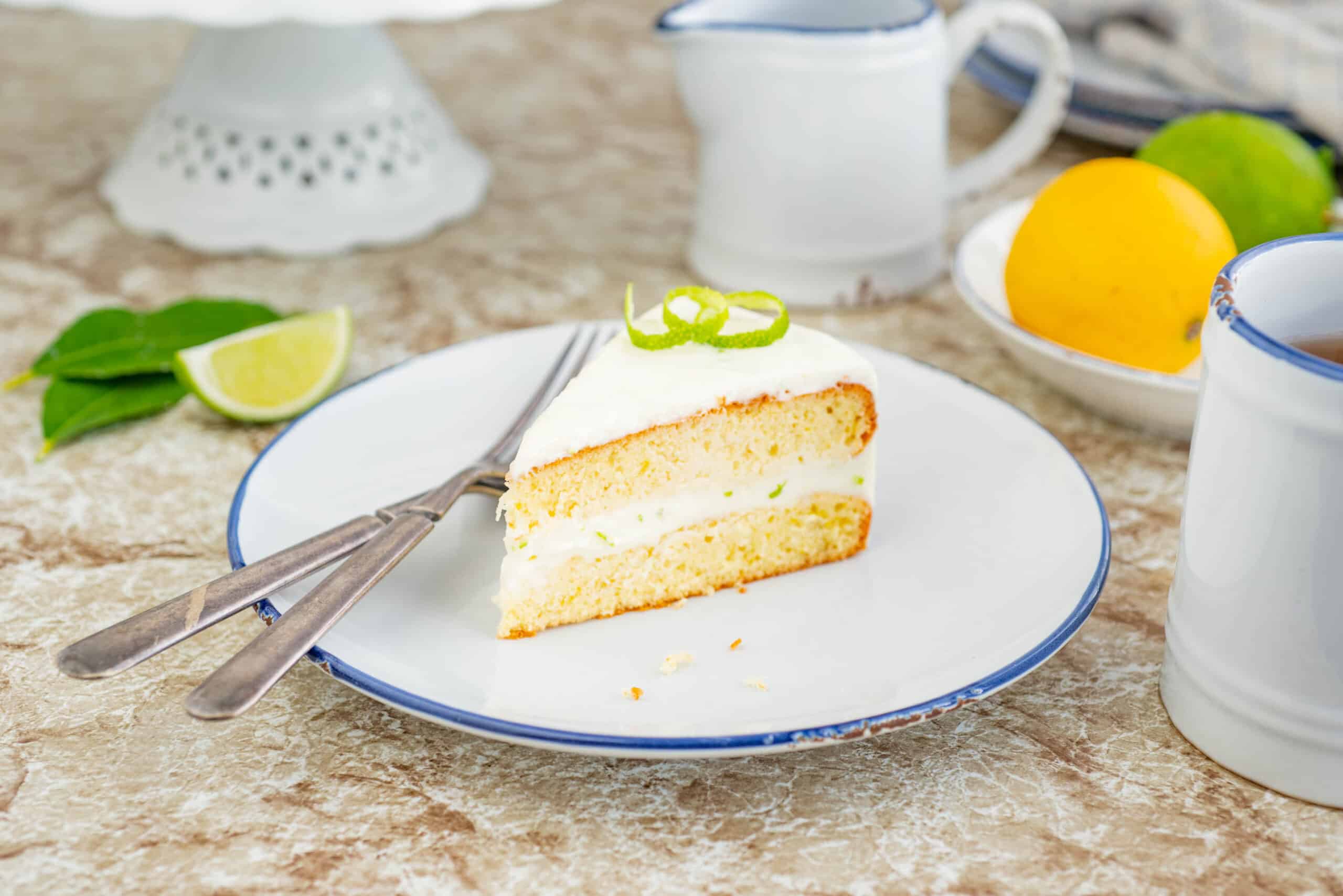 lemon and lime cake with cheese frosting