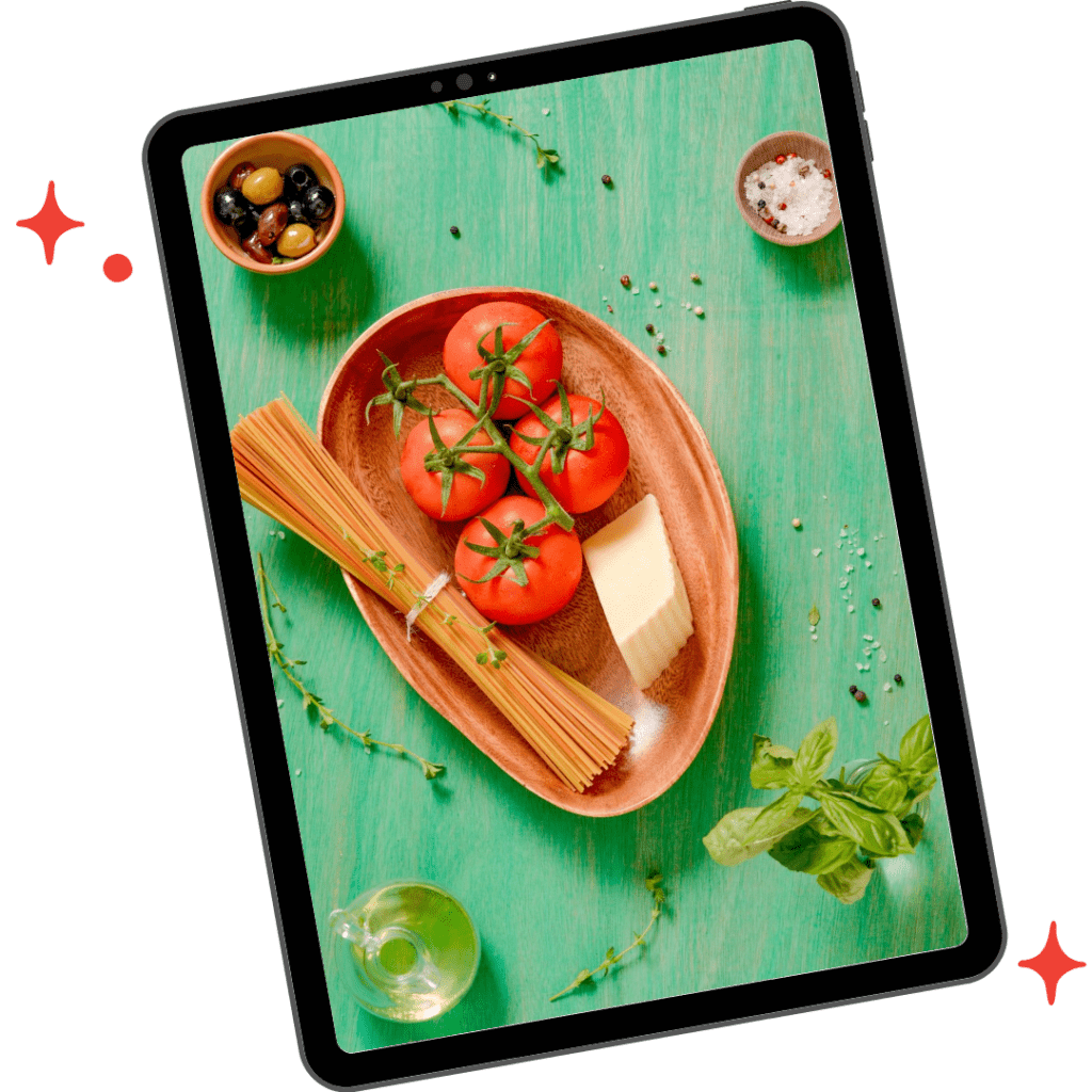 Easy recipes tablet view