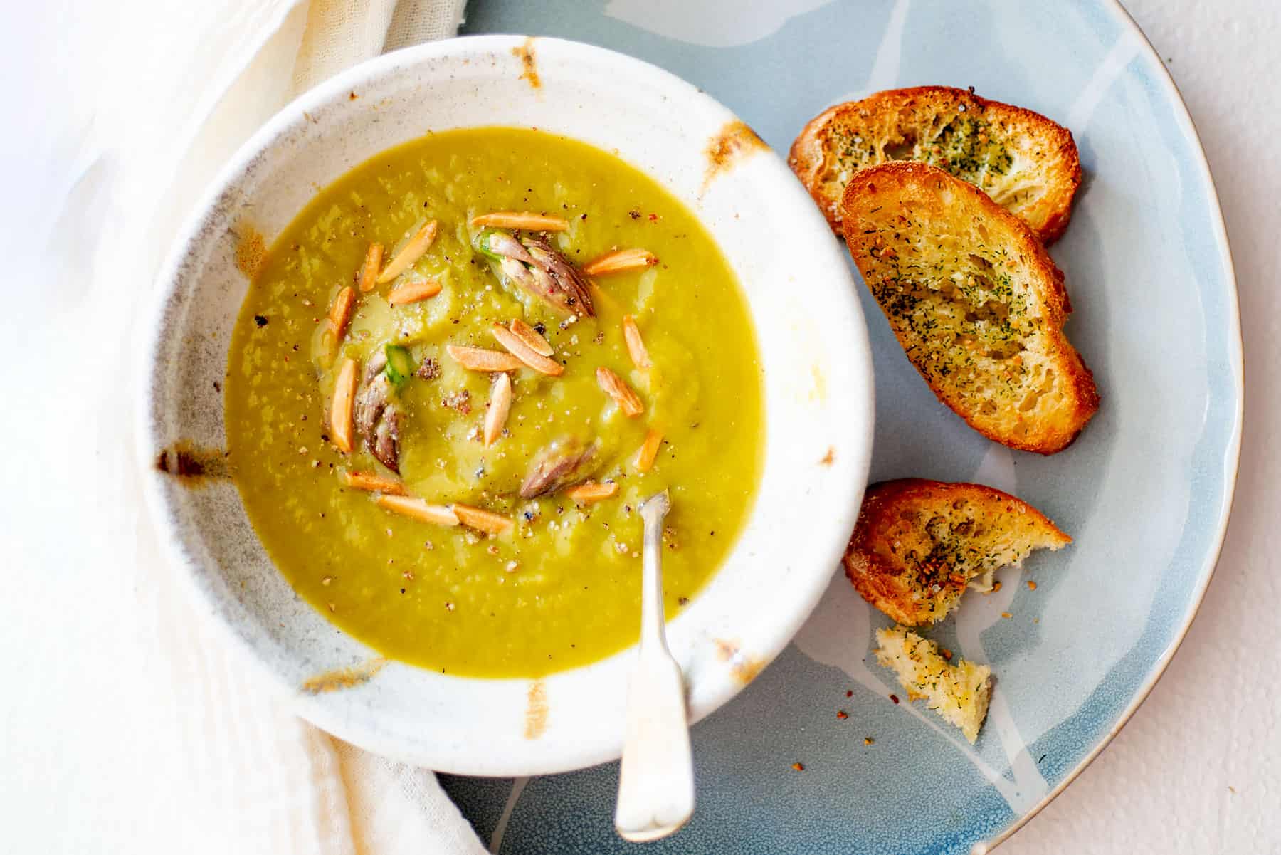Vegan asparagus soup.