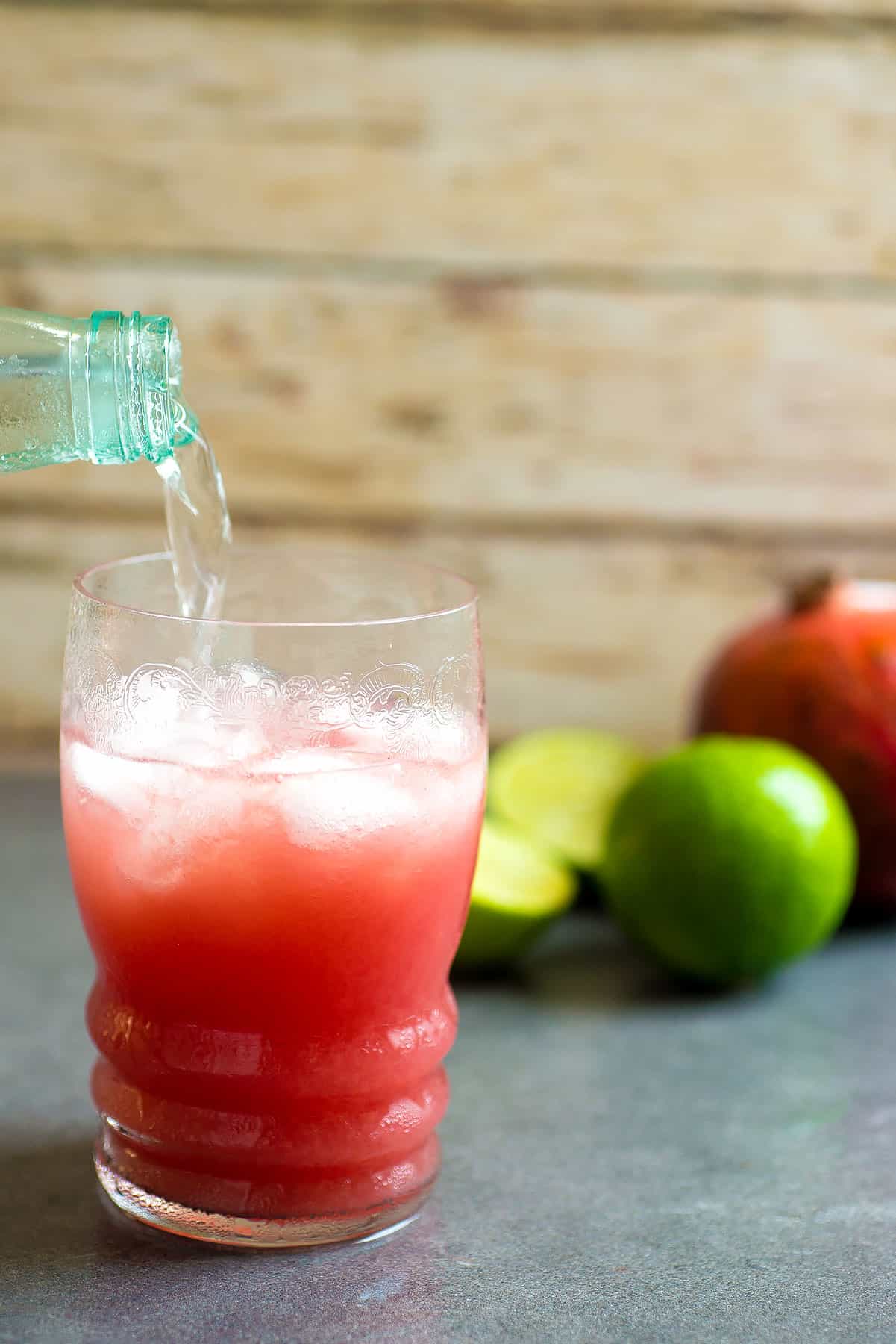 Watermelon limeade cocktail.
