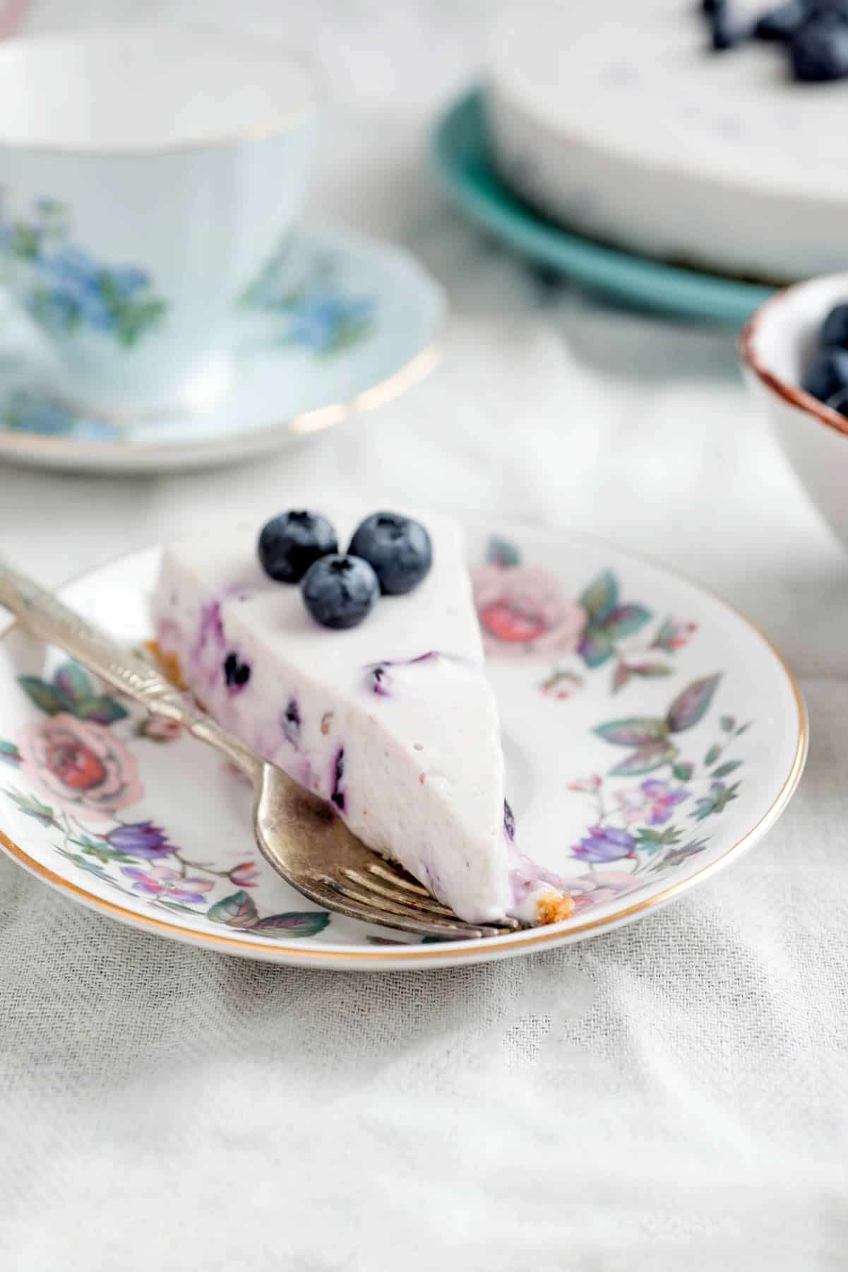 Blueberry cheesecake no bake.