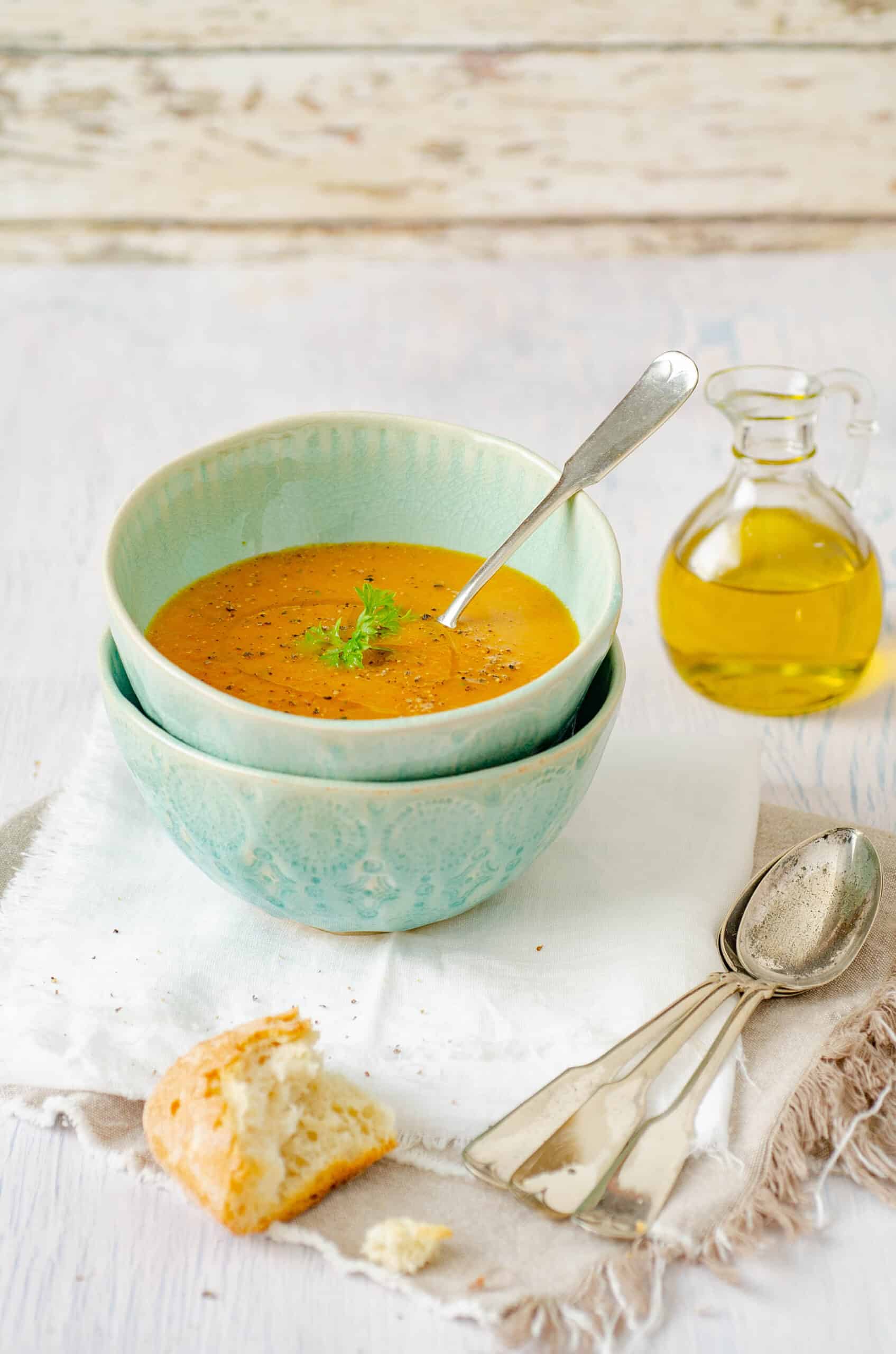 Roasted carrot soup.