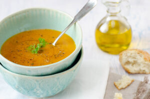 Roasted carrot soup.