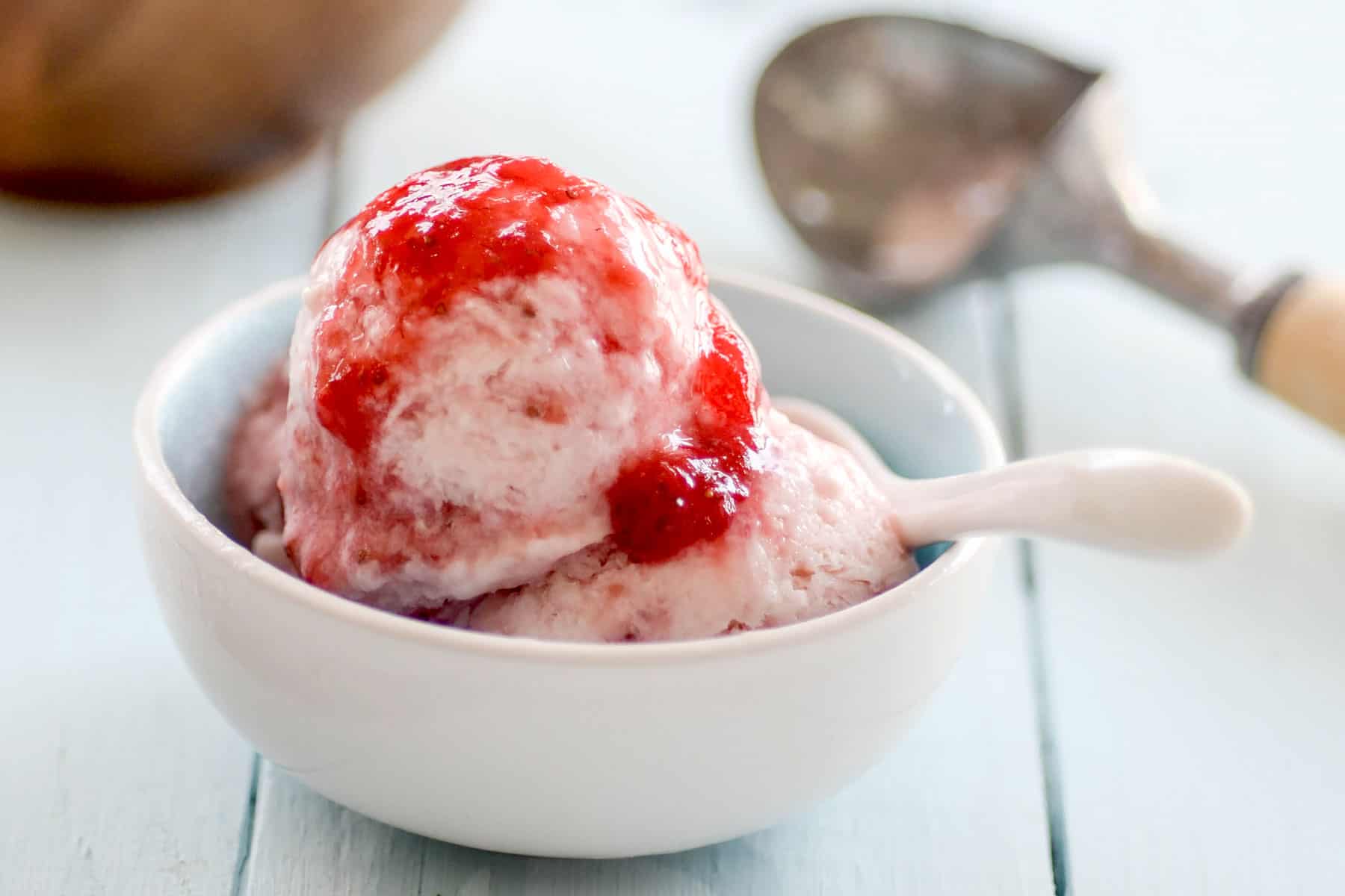 Strawberry ice cream.