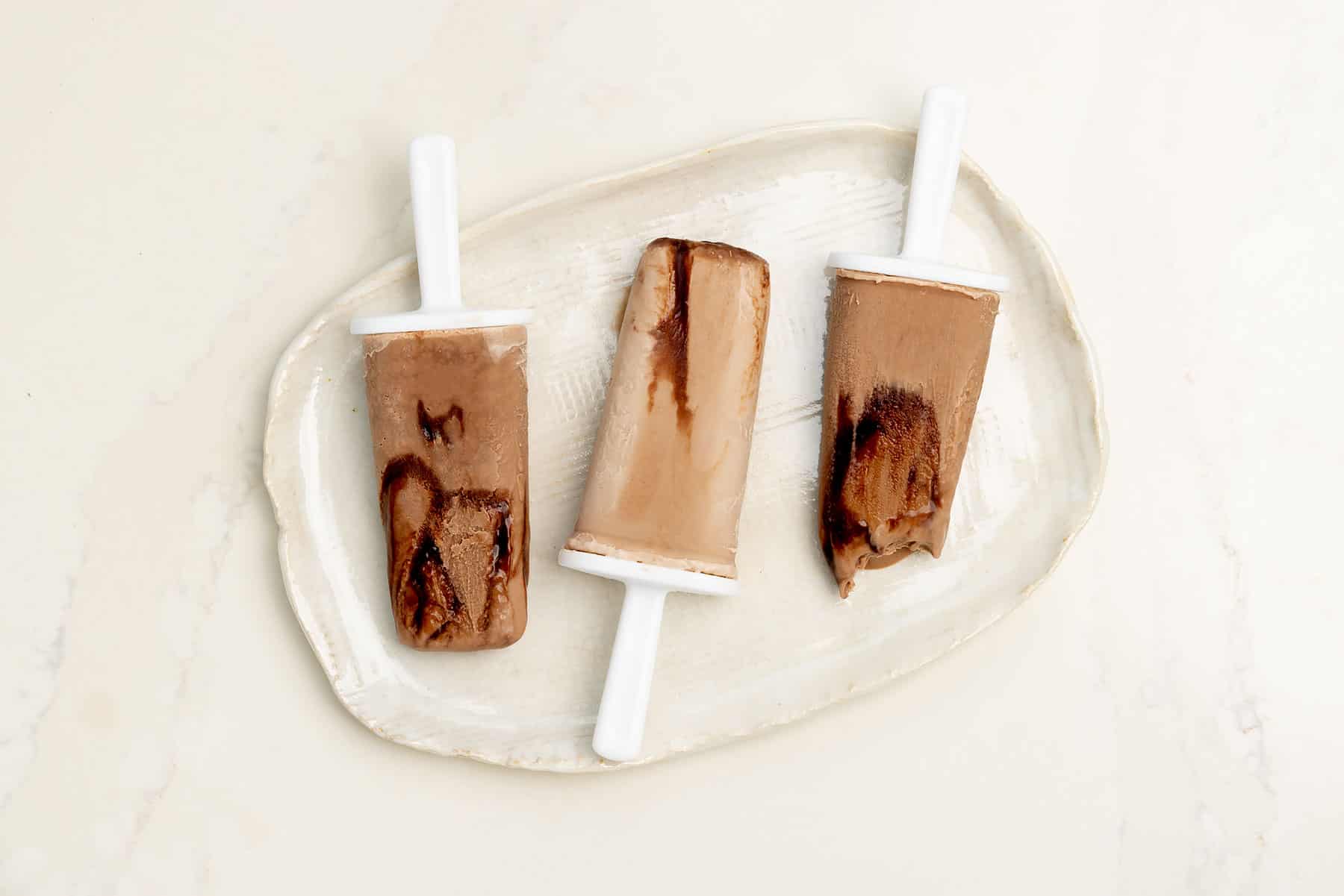 Vanilla and chocolate popsicle.