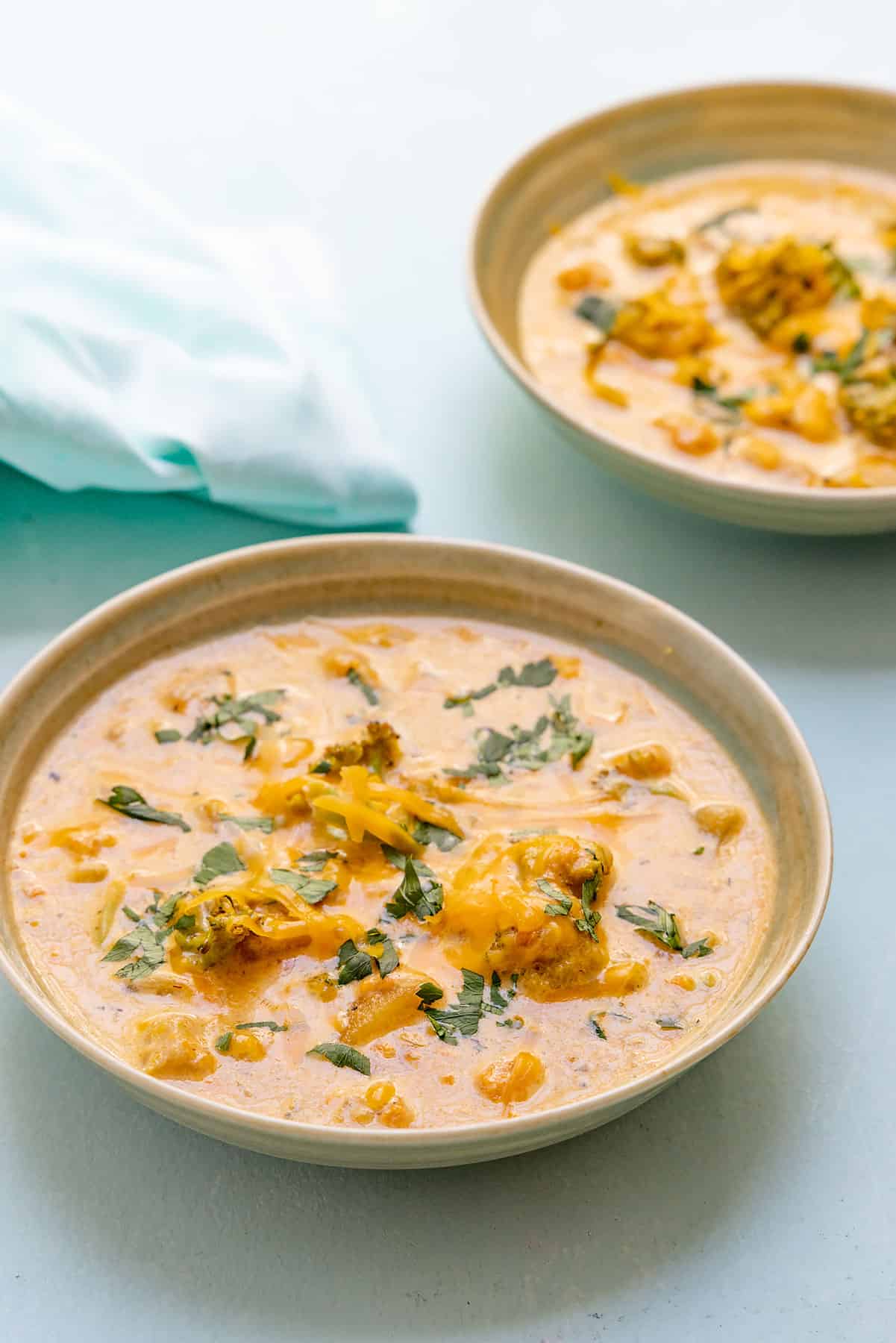 Broccoli cheddar soup in Instant Pot.