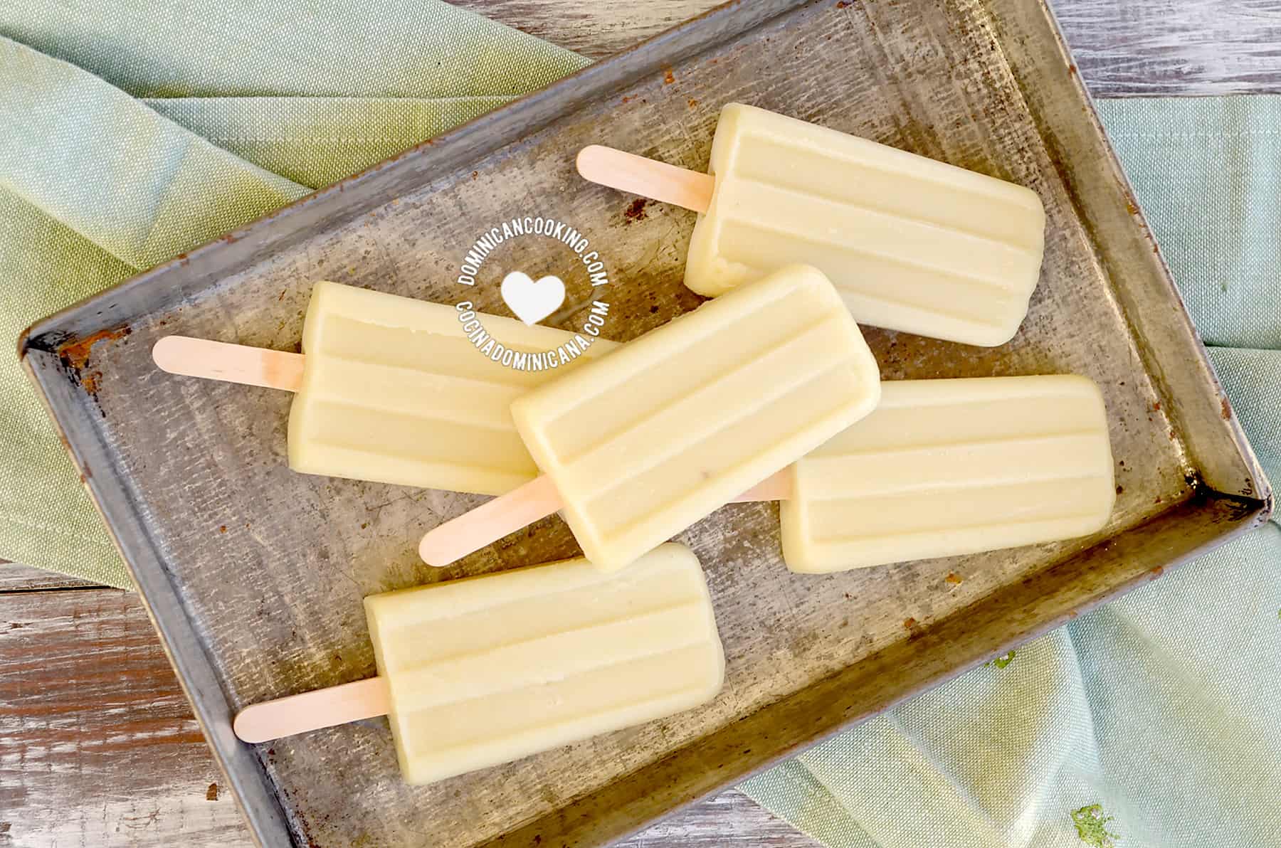 Coconut and sweet potato popsicles.