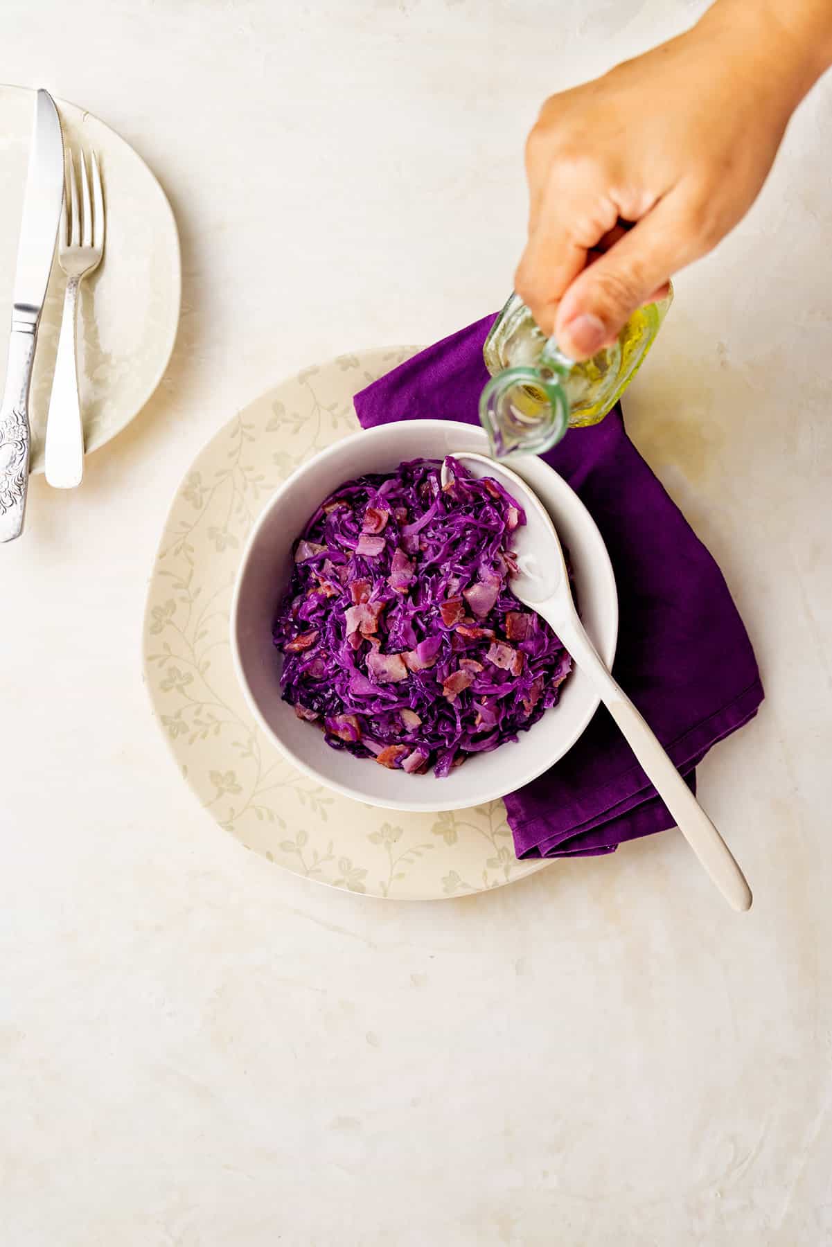 Easy, cooked red cabbage.