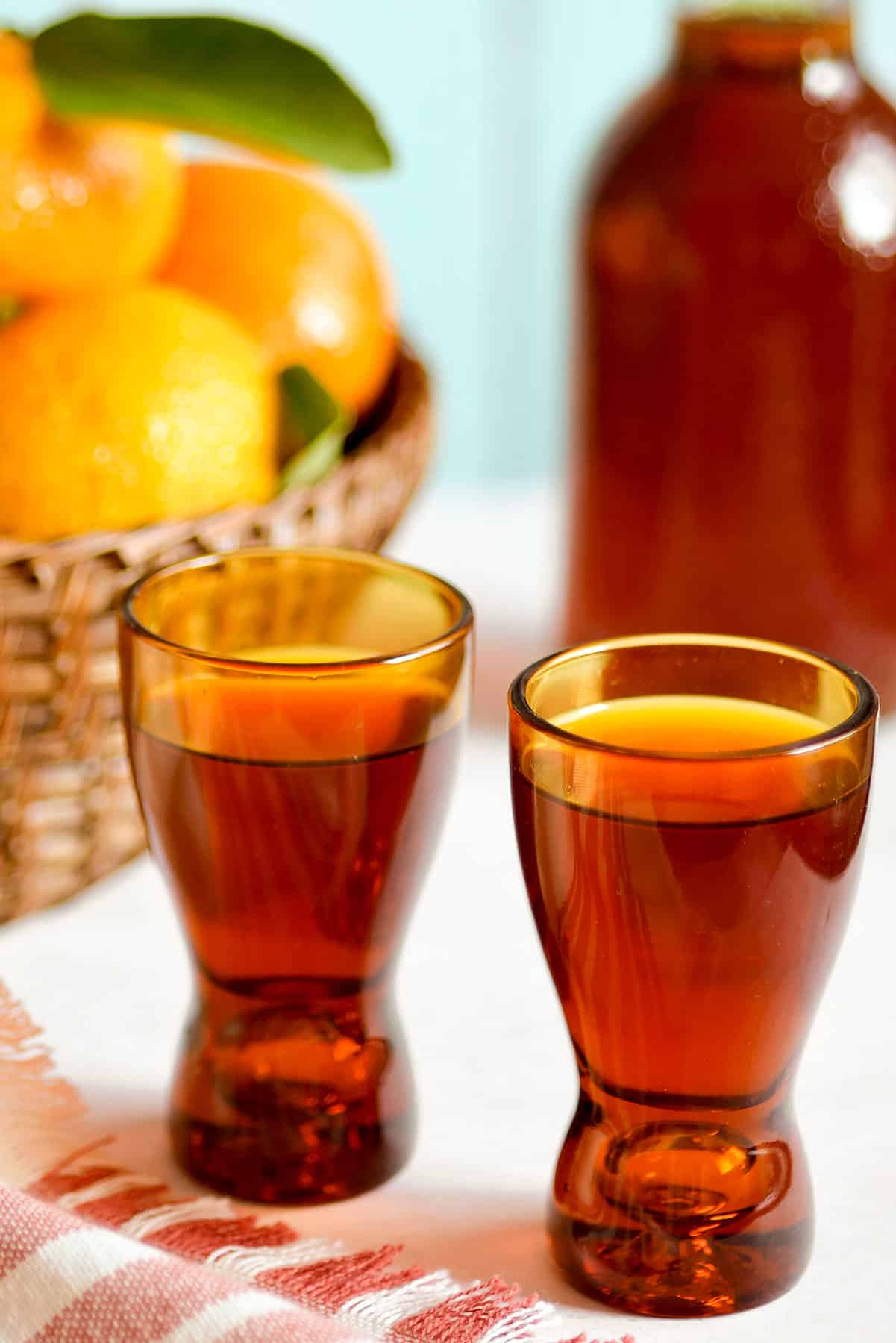 Orancello (homemade orange liqueur).