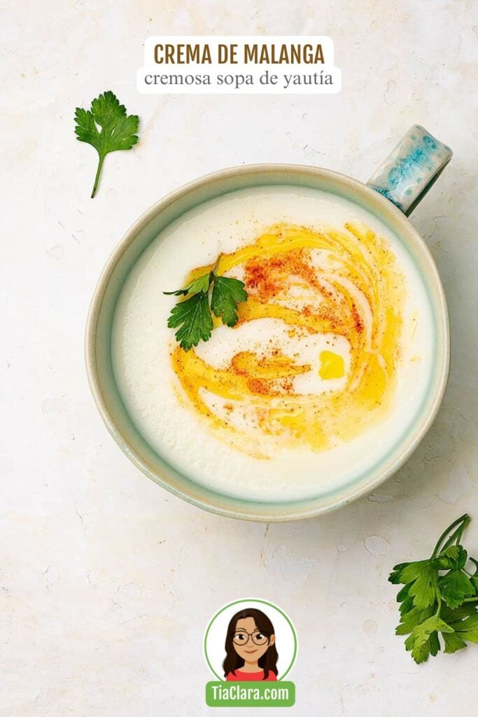 Receta de crema de malanga.